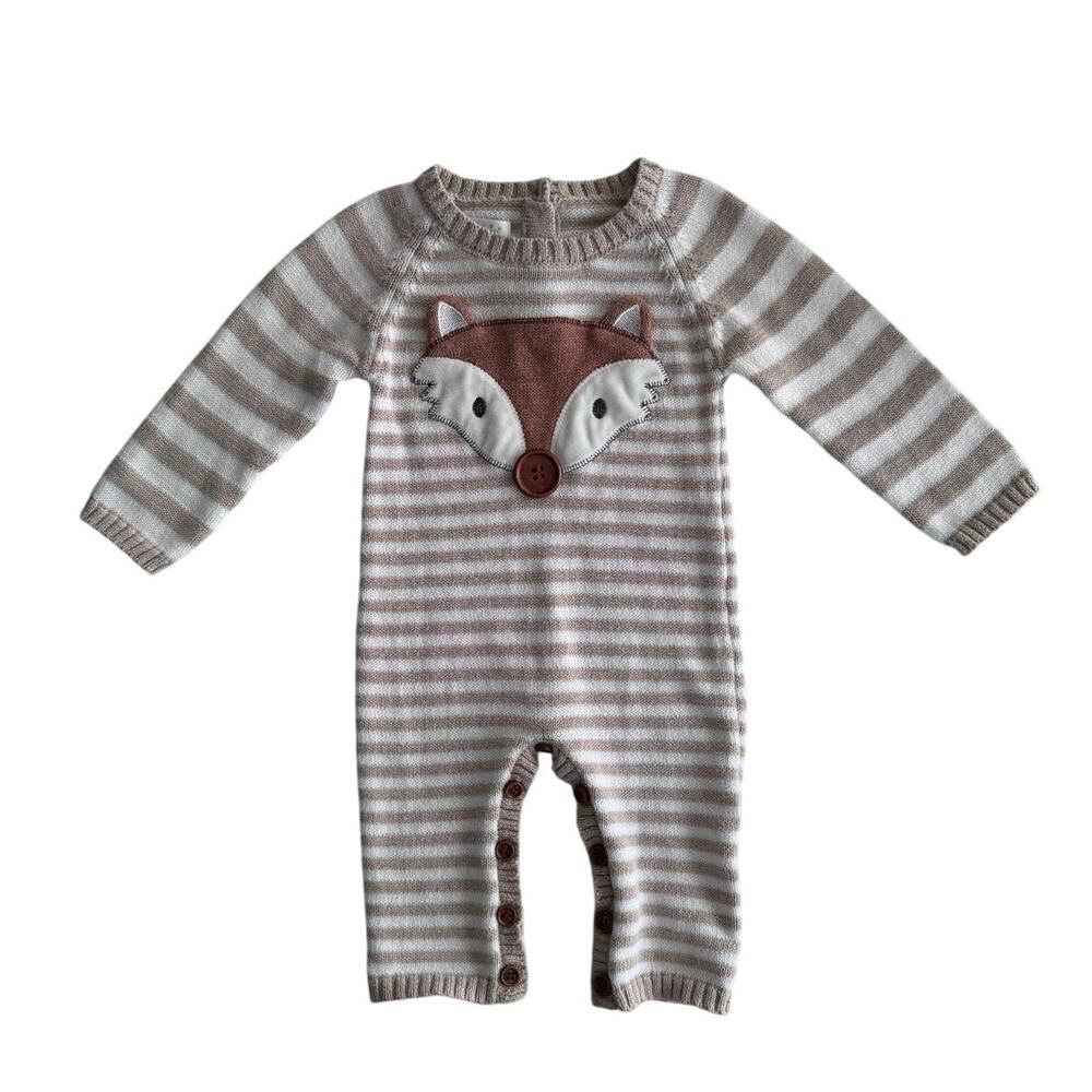 Mud Pie Fox Sweater One-Piece - size 0-3 months